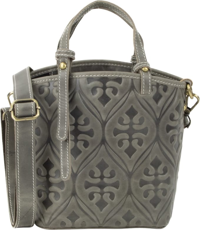 DE LAMASSU®kleine leren dames tas handtas schoudertas echt leer compact model