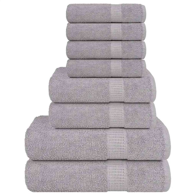 vidaXL - 8-delige - Handdoekenset - FROGN - 360 - g/m² - grijs