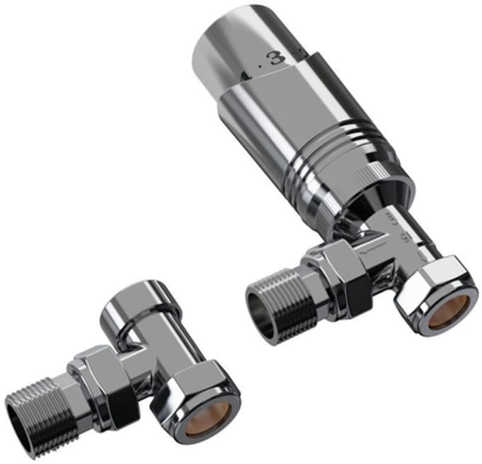 FugaFlow Eccelente Acces universele radiator aansluitset haaks - chroom