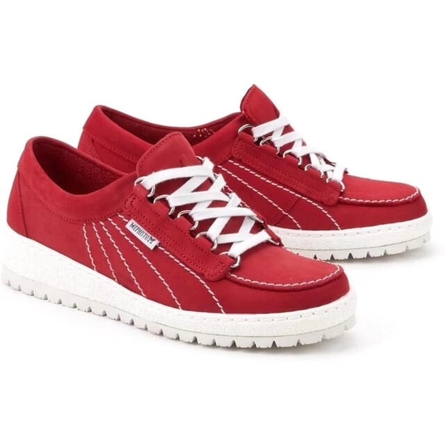 Mephisto LADY Dames Veterschoenen - Rood - Maat 36