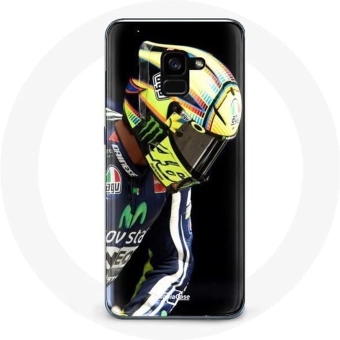 Coque - Valentino Rossi - Galaxy A8 Plus - Souple - Noir - Numéro 46