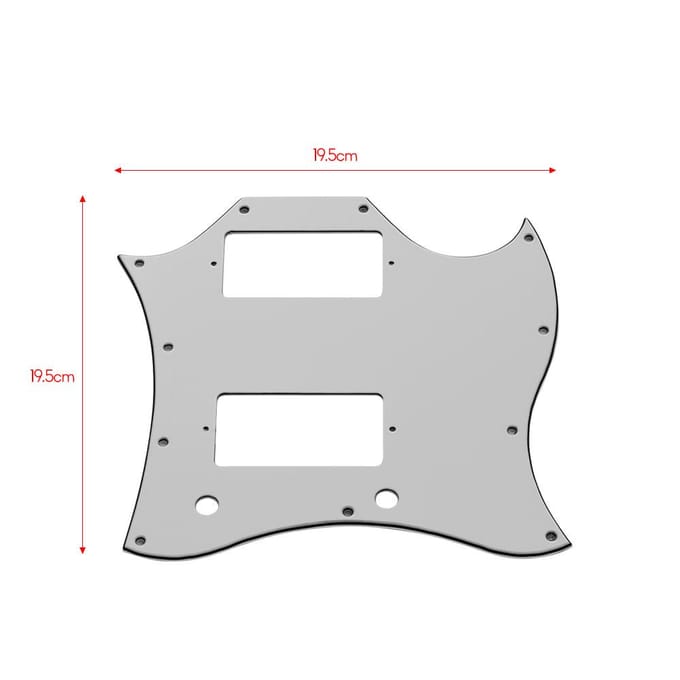 PVC HH Gitaar Slagplaat Krasplaat voor SG Elektrische Gitaren 3 Ply Wit zwart