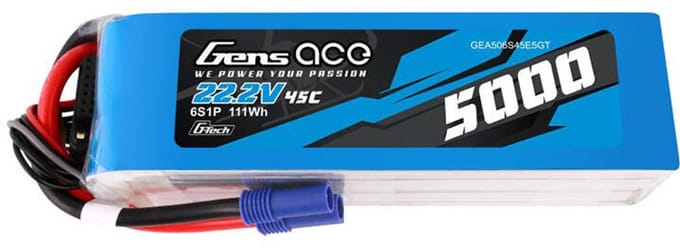 Lipo-Accu Gens Ace G-Tech 5000Mah 22,2V 45C 6S1P Met Ec5-Stekker
