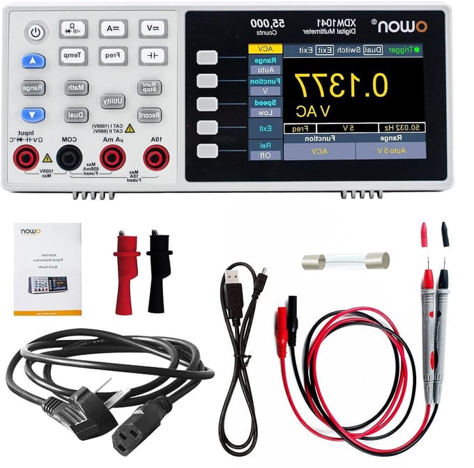 OWON XDM1041 Digitale mini-desktop-multimeter, 3,7 inch lcd-display, echte effectieve waarde, temperatuurtester, meter