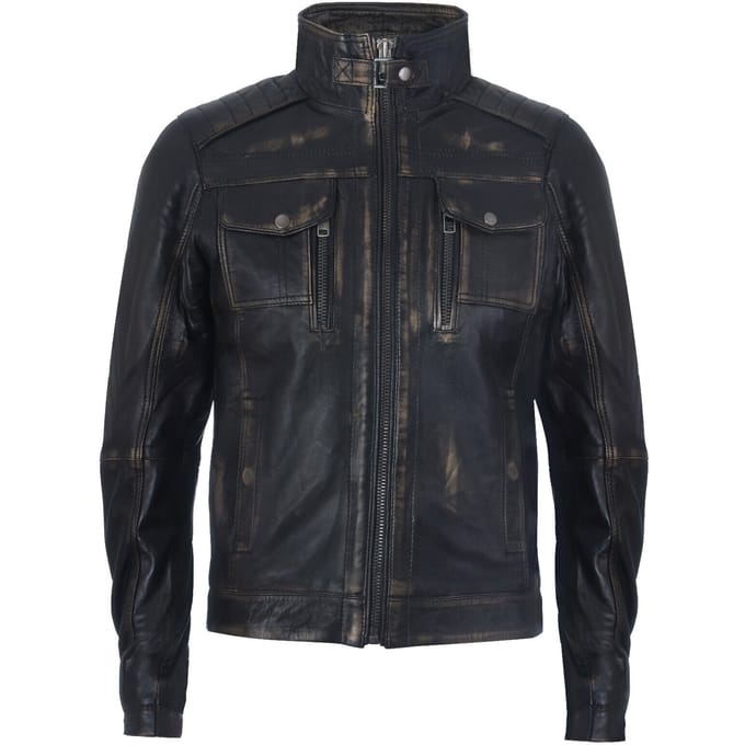 Leren Biker Distressed motorjas