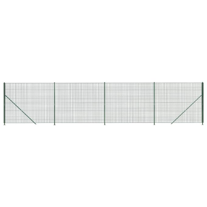vidaXL - Draadgaashek - met - flens - 2,2x10 - m - groen