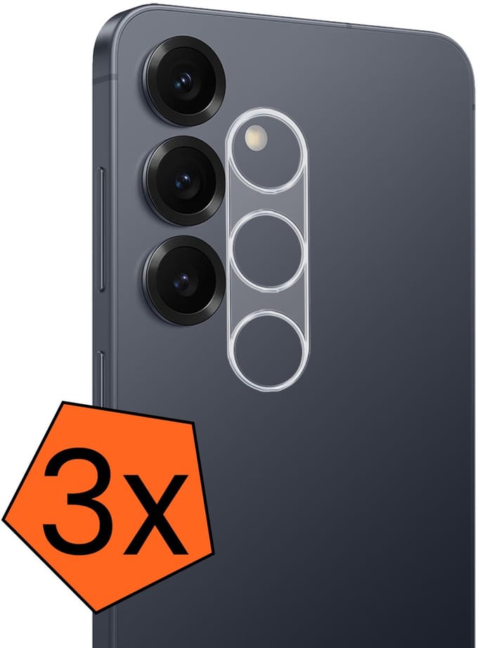 Camera Lens Protector - 3 Stuks - Geschikt voor Samsung Galaxy S26 - Camera Screenprotector - Gehard Glas - Beschermglas - Tempered Glass - Screen Protector
