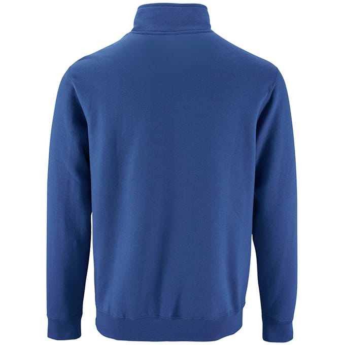 SOLS Heren Stan Contrast Zip Neck Sweatshirt (Koningsblauw)