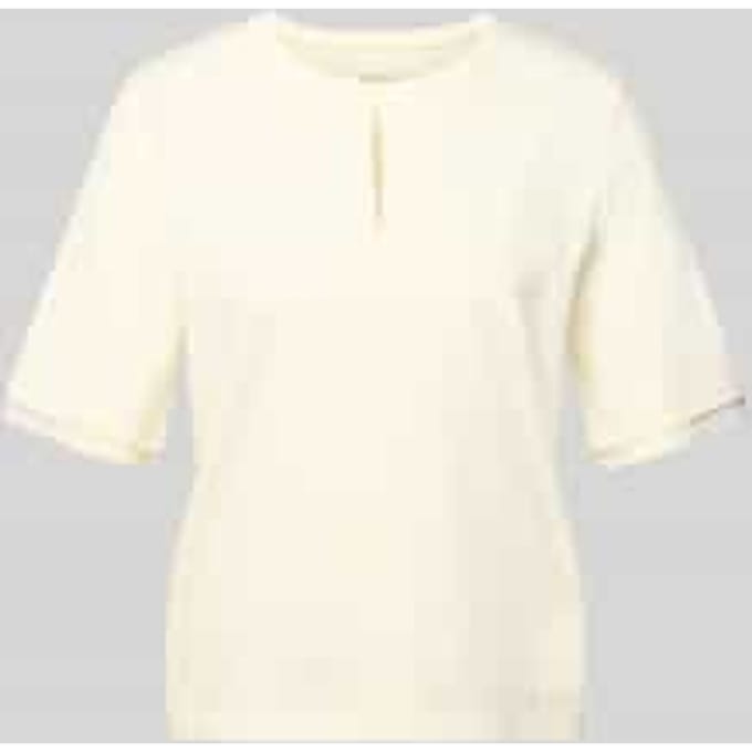 T-shirt met ronde hals en cut-out