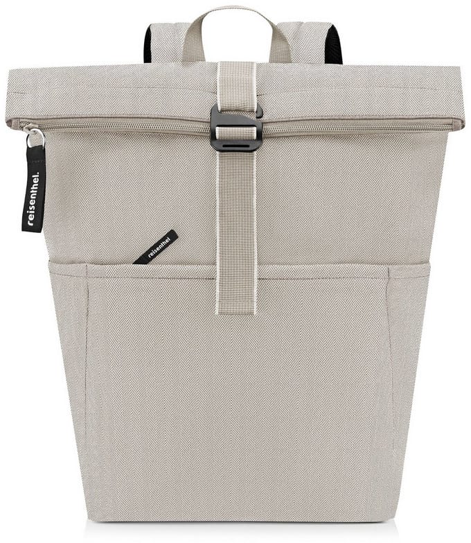 Reisenthel Rolltop Backpack Rugzak - 15,6 Inch laptop - 22L - Herringbone Zand