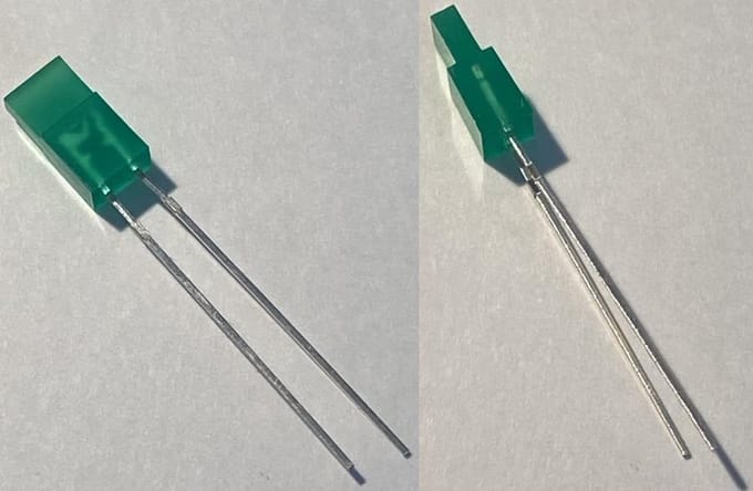 LED Diode Vierkant Rechthoek L 4,94 x B 1,9 x H 4.1mm | Groen | 10 stuks