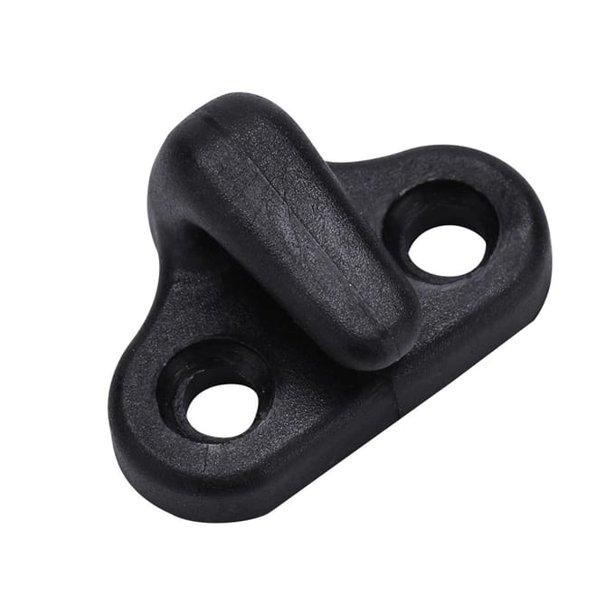 Nylon Kayak Lashing J Shape Hooks Replacement Black With Flat head Screws black