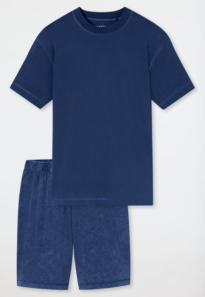 Korte pyjama met tie-dye-effect, navy - Modern Essentials 52