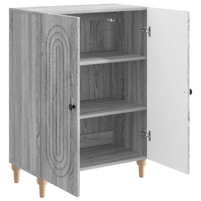 vidaXL - Dressoir - Grijs - sonoma - 66 - x - 34,5 - x - 90 - cm - Bewerkt - hout