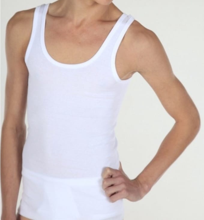 3x Beeren heren hemd/singlet Classic wit maat L - Ondergoed voor heren