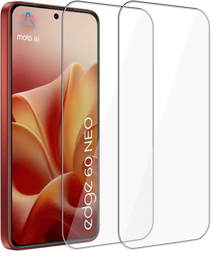 ChiGuard Screenprotector 2x geschikt voor Motorola Edge 60 Neo Screenprotector - Beschermglas - Curved - GuardCover