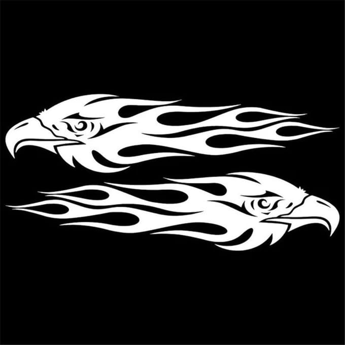 Auto Sticker Adelaar Vlam Sticker Motorfiets Beschermende Kras Sticker 20*5cm