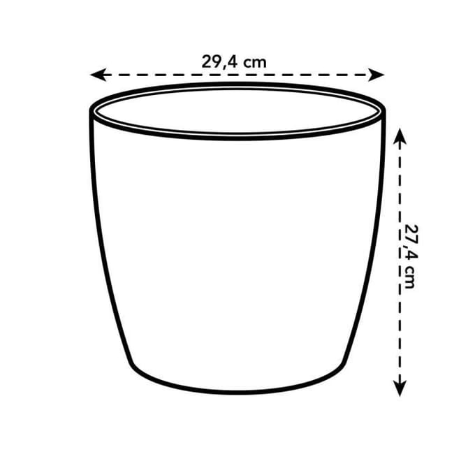 Elho Brussels Rond 30 - Bloempot voor Binnen - Ø 29.5 x H 27.1 cm - Wit