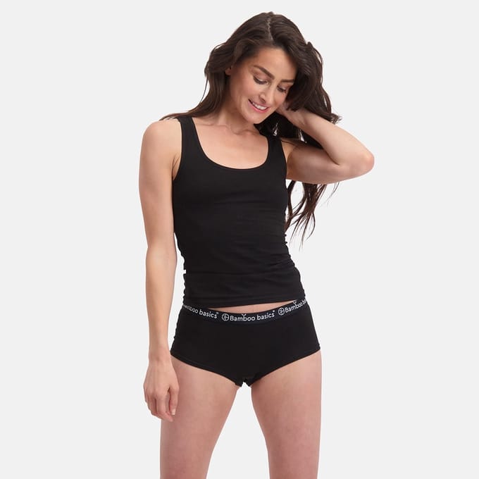Comfortabel & Zijdezacht Bamboo Basics Hipsters Iris (2-pack) - Zwart - XXL