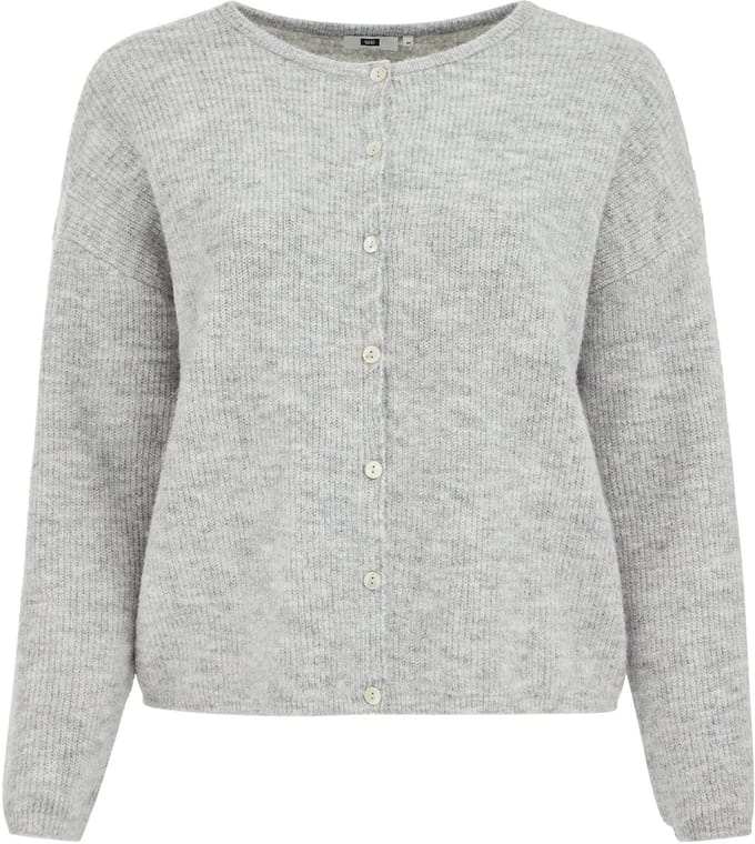 WE Fashion Dames gebreid vest met structuur - Curve