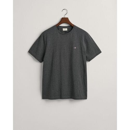 Gant T-Shirt Regular Uni Fine Shield Embroidery Antraciet Melange / male