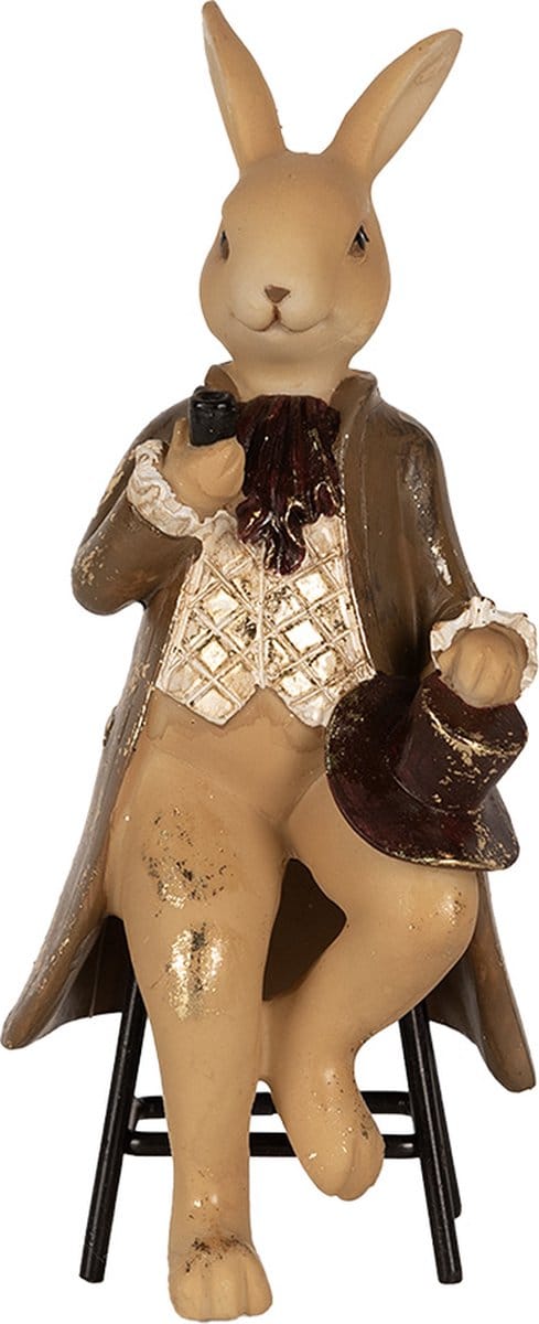 Clayre & Eef Beeld Konijn 20 cm Bruin Polyresin