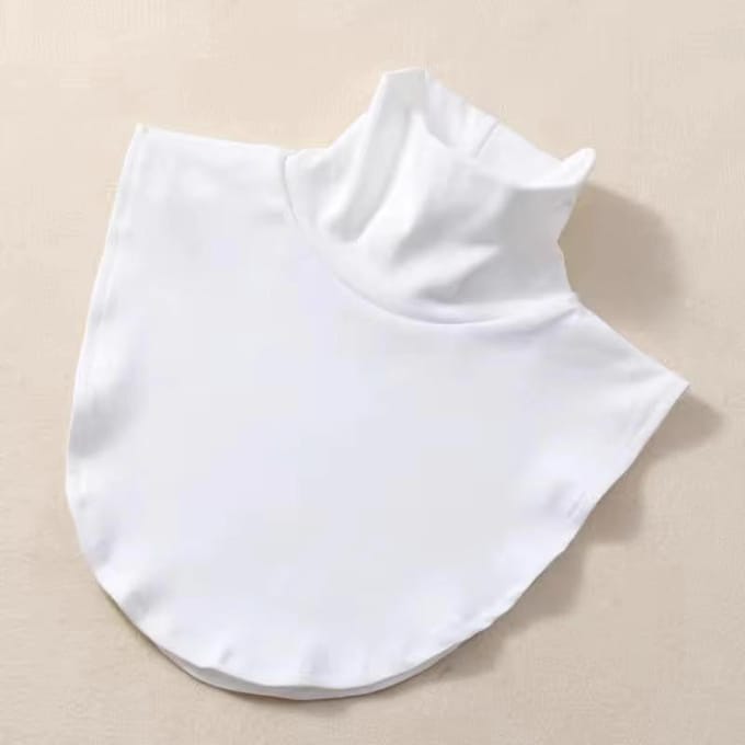 Nouveau faux col polyvalent faux col pull écharpe de cou col montant col haut protection du cou blanc