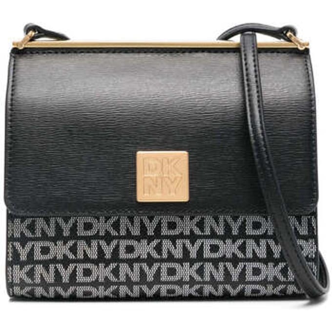 DKNY Schoudertas Mona Flap Crossbody Bag BK Logo - BK Zwart