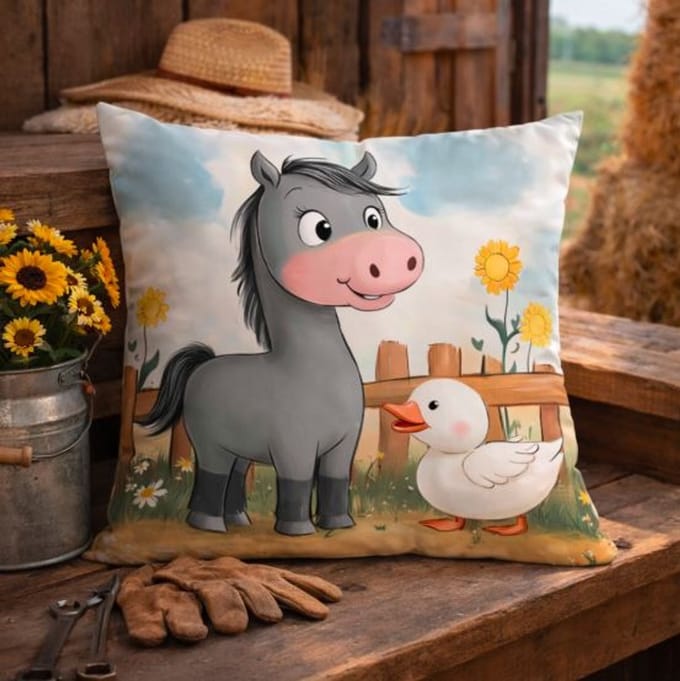 Happy Farm Collection kussenhoes - 45x45 cm