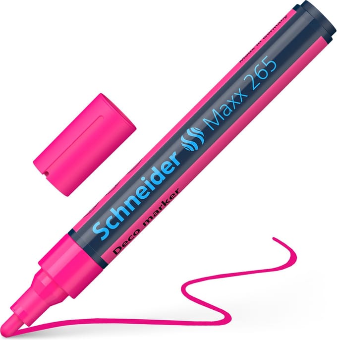Schneider krijtmarker - Maxx 265 - fluorroze - krijtstift - S-126509