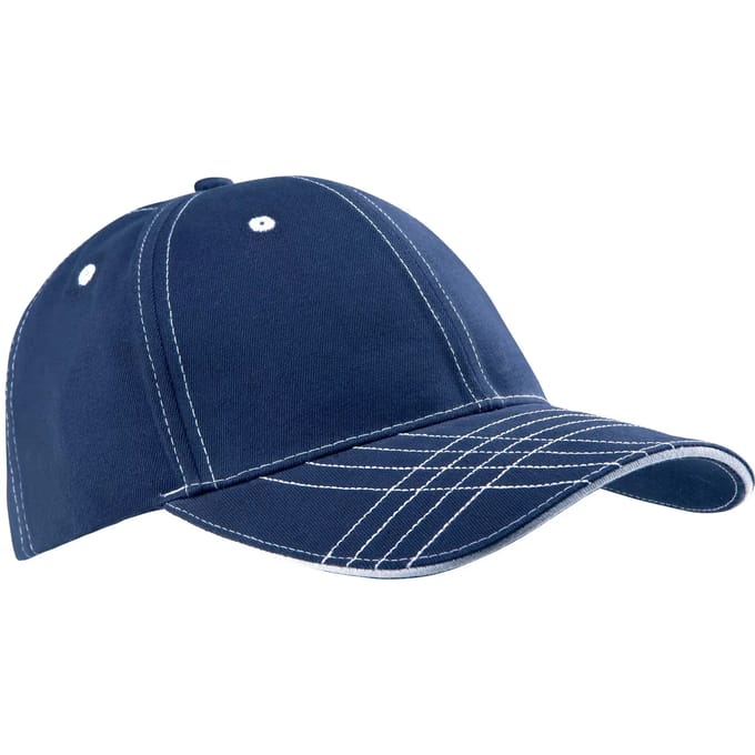K-up Modieuze Cap Met 6 Segmenten KP109 - Navy / White - One size