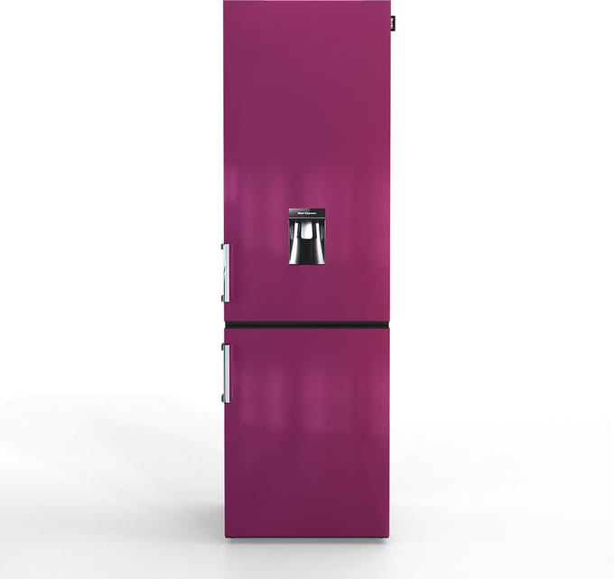 Nunki Large H2O – Koel-vriescombinatie – Waterdispenser – E-klasse – 268 liter – Front Fun Purple Gloss Metallic