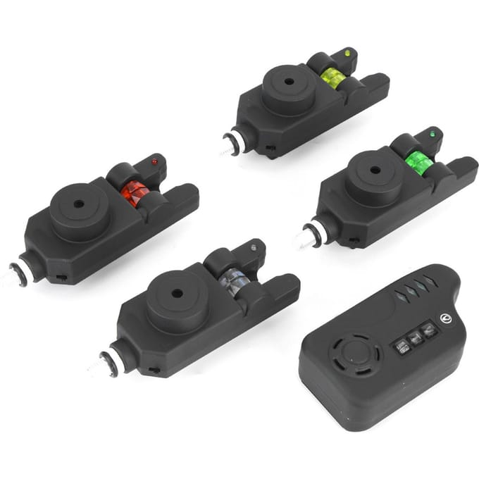 ABS Plastic Vis Electronic Vis Aanbeet Alarm Zoeker Geluidswaarschuwing Indicator black