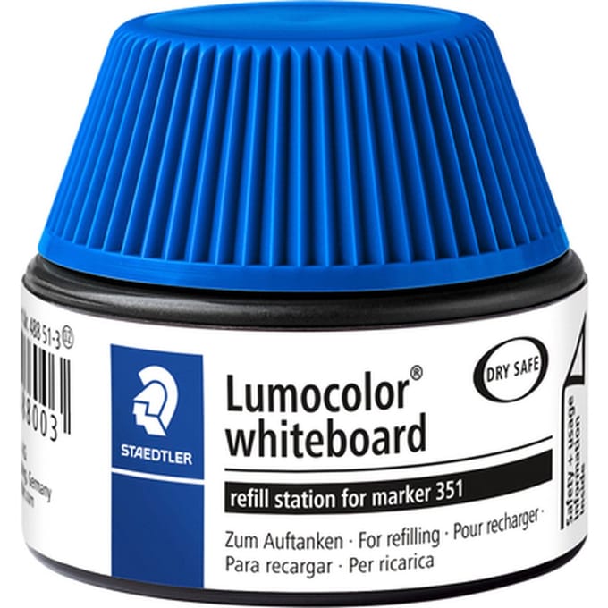 Viltstiftvulling Staedtler Lumocolor whiteboard 30ml blauw