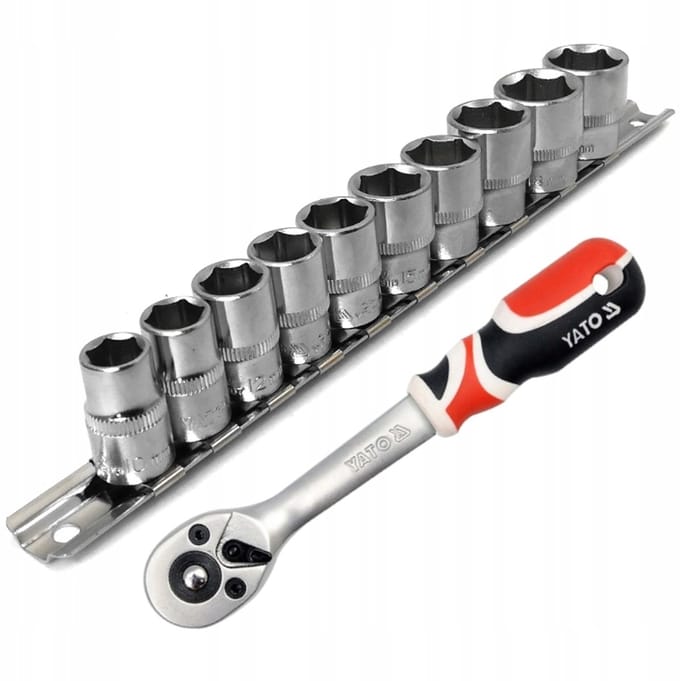 Yato Dop 3/8" Korte Doppenset 10-19mm + Ratel