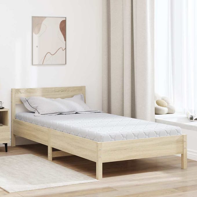 vidaXL - Matras - Wit - 100 - x - 200 - cm - Jacquard - stof