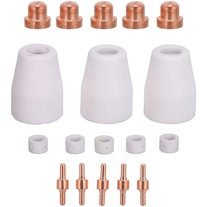 Consommables de coupeur plasma 18 pièces Consommables de machine de découpe plasma portable et légère pour CUT ?40