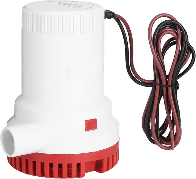 Lenspomp - Waterpomp - Boot leegpompen - Hoge capaciteit - 2000 GPH - Zwart