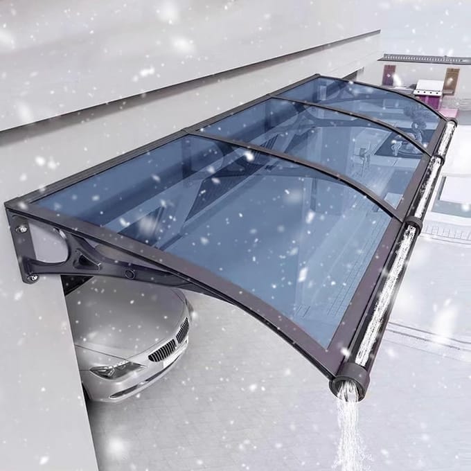 Buiten Luifel - Terras Overkapping - Weer Bescherming - UV Regen Sneeuw - 120 x 100 cm - Blauw