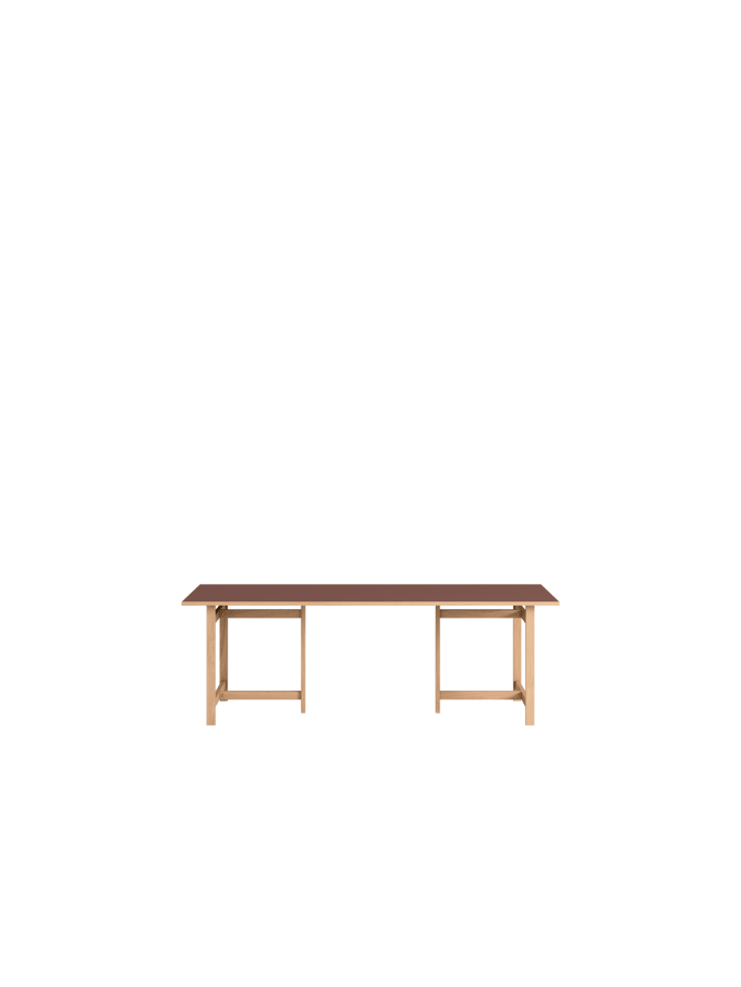 Moebe Rectangular Dining Table - Burgundy - 220 cm