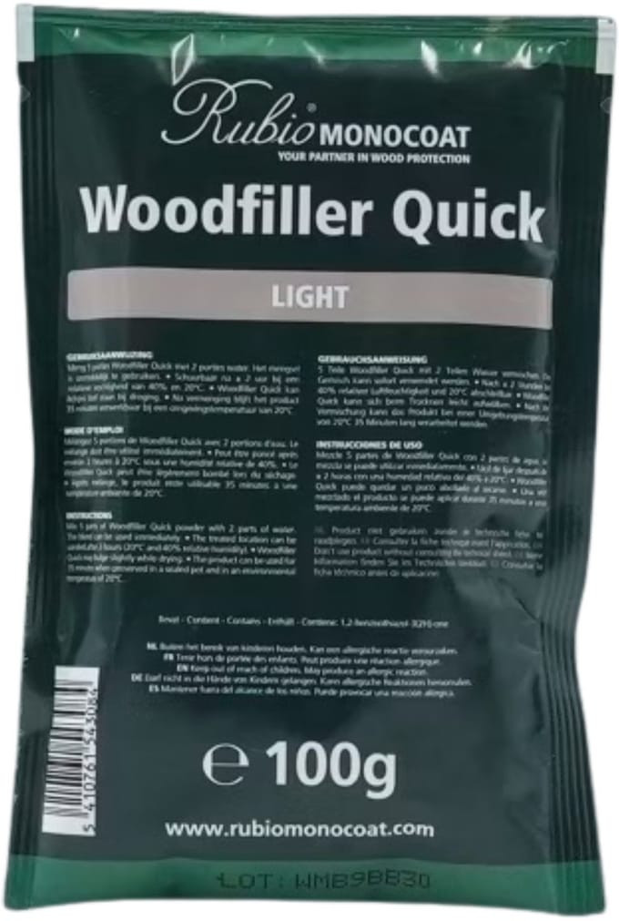 Rubio Monocoat - Woodfiller Quick - light - 100 g