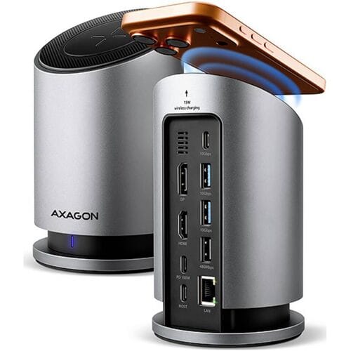 AXAGON HMC-WL9 - dockingstation - USB-C 3.2 Gen 2 / Thunderbolt 3 / Thunderbolt 4 / Thunderbolt 5 - HDMI DP - 1GbE