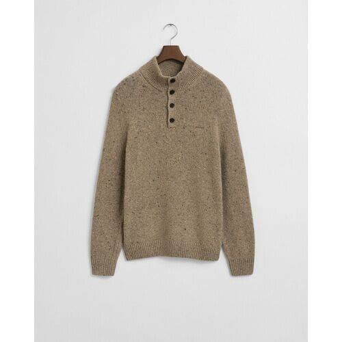Gant Mocker Pullover Wool Blend Sand - Maat L - Heren - Pullovers