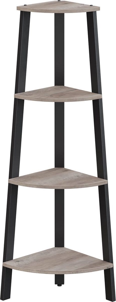 Hoekplank - Hoekkast - Boekenkast - Ladder Plank - Met 4 - Met Stalen