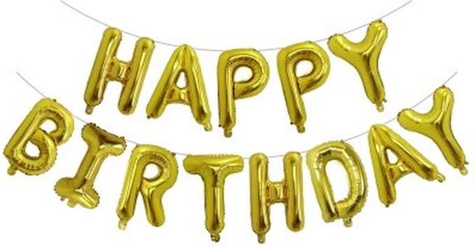 Happy Birthday Folie Ballon - Slinger - Feestversiering - Decoratie - Goud