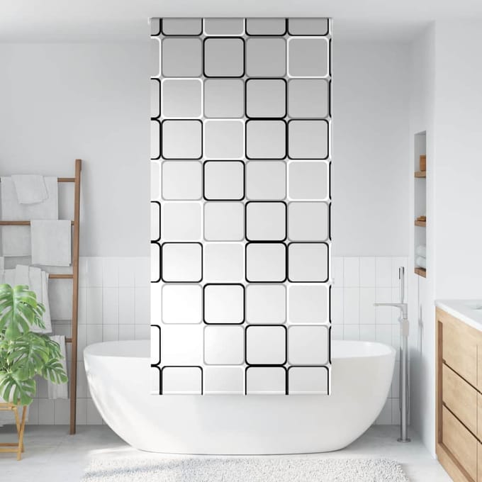 vidaXL - Doucherolgordijn - 100x240 - cm - stofbreedte - 96 - cm