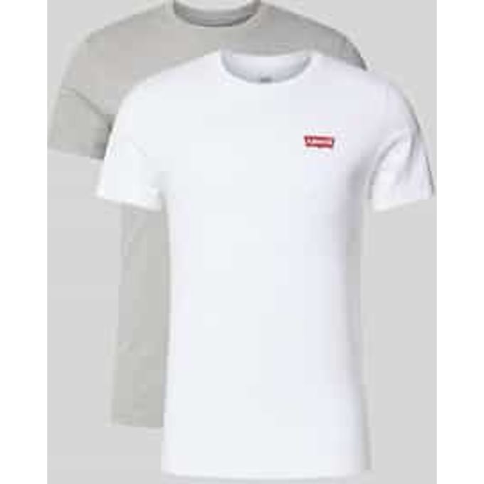 T-shirt met labelprint in set van 2