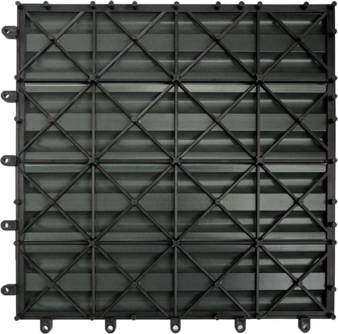 66 x wpc terrasplanken - grijs - 30x30cm - 6 m²