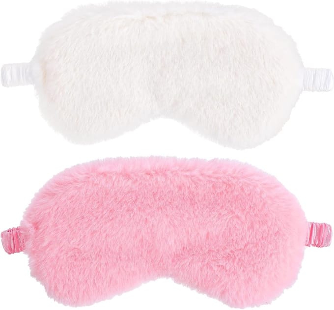 Zachte pluche oogmasker set voor een comfortabele slaap, ideaal voor ontspanning en lichtblocking