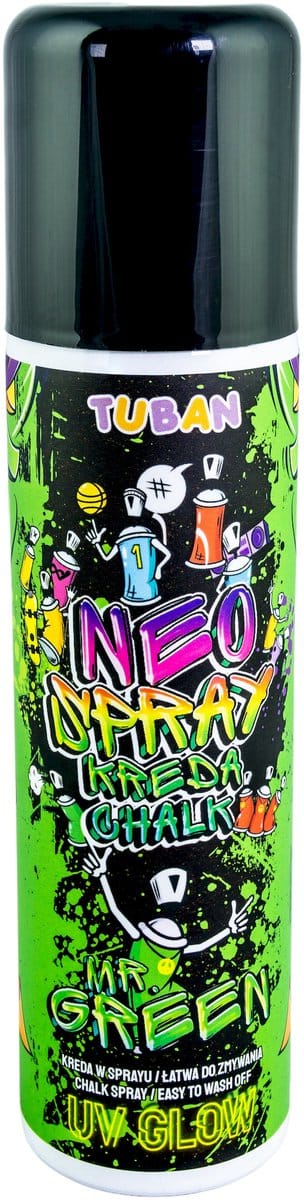 Tuban krijtspray speelgoed - Neo Chalk Spray groen 150 ml.